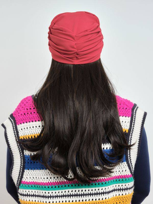 Frange Reverse Longue Wavy — fibre synthétique premium, portée sous turban ou bonnet