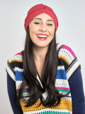 Frange Reverse Longue Wavy — fibre synthétique premium, portée sous turban ou bonnet