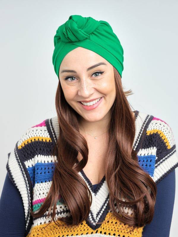 Couronne de cheveux Longue Wavy Les Franjynes en fibre synthétique premium, à porter sous turban, foulard ou bonnet