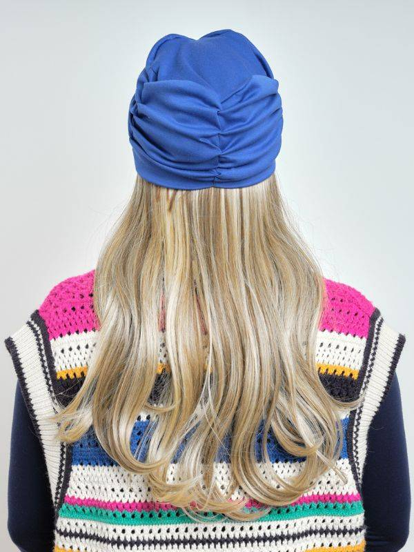 Couronne de cheveux Longue Wavy Les Franjynes en fibre synthétique premium, à porter sous turban, foulard ou bonnet