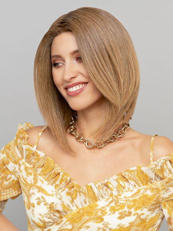 Prime Page Lace Large HH — Carré mi‑long naturel 100% Remy Hair, tulle cinéma