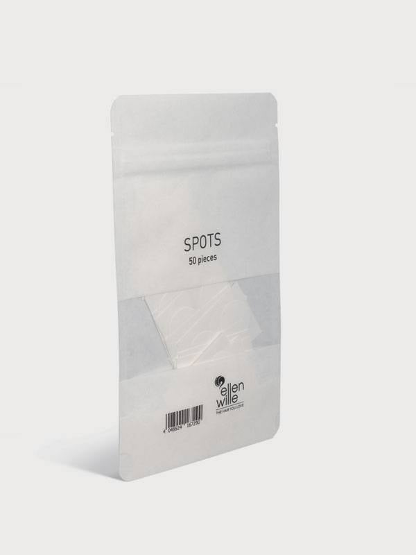 Boîte de 50 adhésifs spots Ellen Wille transparents pour maintien discret de prothèse capillaire sur mono-filament