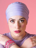 Turban Lola MMParis en fibre de bambou, plissé, doux et respirant, accessoire confortable pour un style féminin