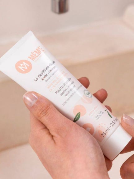 Utilisez le dentifrice doux 75ml pour gencives sensibles, sans menthol, 100% naturel