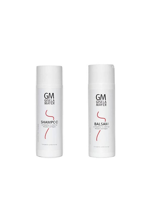 Pack Gisela Mayer shampooing + baume : soin complet pour perruques en cheveux synthétiques, nettoyage en douceur et brillance