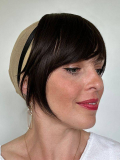 Frange Bangie Bikiwig en fibre synthétique : effet cheveux naturel, bandeau réglable anti-glisse, résistante à la chaleur 150-18