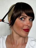 Frange Bangie Bikiwig en fibre synthétique : effet cheveux naturel, bandeau réglable anti-glisse, résistante à la chaleur 150-18