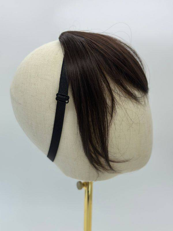 Frange Bangie Bikiwig en fibre synthétique : effet cheveux naturel, bandeau réglable anti-glisse, résistante à la chaleur 150-18