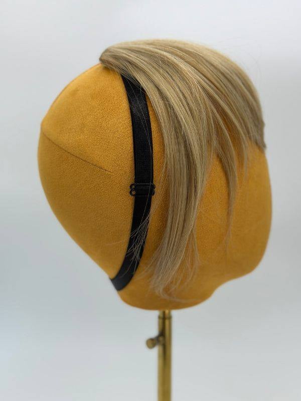 Frange Bangie Bikiwig en fibre synthétique : effet cheveux naturel, bandeau réglable anti-glisse, résistante à la chaleur 150-18