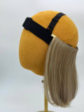 Couronne de cheveux Krownie Bikiwig en fibre synthétique thermo 180°C, effet carré naturel, idéale sous turban, bonnet ou chapea