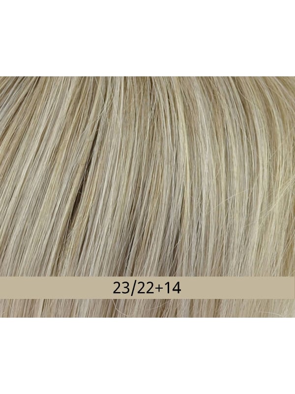 Perruque Ginger Lace Small Gisela Mayer : coupe courte effilée, volume sur le dessus, taille extra petite ~51 cm, look frais et 