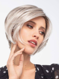 Perruque Kate Lace Small Gisela Mayer : coupe courte lisse asymétrique, lace front invisible, taille small 52–54 cm, fibre synth