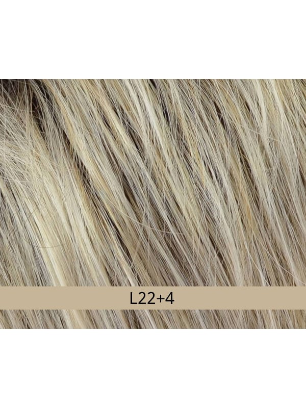 Perruque Clic Large Gisela Mayer : coupe courte asymétrique, fibre synthétique, grand tour de tête 57,5 cm, effet naturel discre