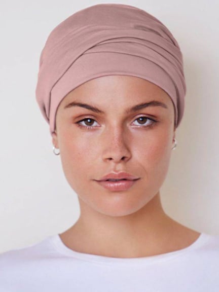 Turban Viva Twin Set Christine Headwear 2-en-1 avec bandeau amovible, coton/viscose doux et maintien confortable