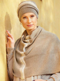 Poncho en laine et cachemire grand format 65×54 cm, ultra doux et chaud, avec ouverture latérale – idéal pour l’hiver et soins
