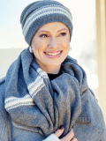 Poncho en laine et cachemire grand format 65×54 cm, ultra doux et chaud, avec ouverture latérale – idéal pour l’hiver et soins