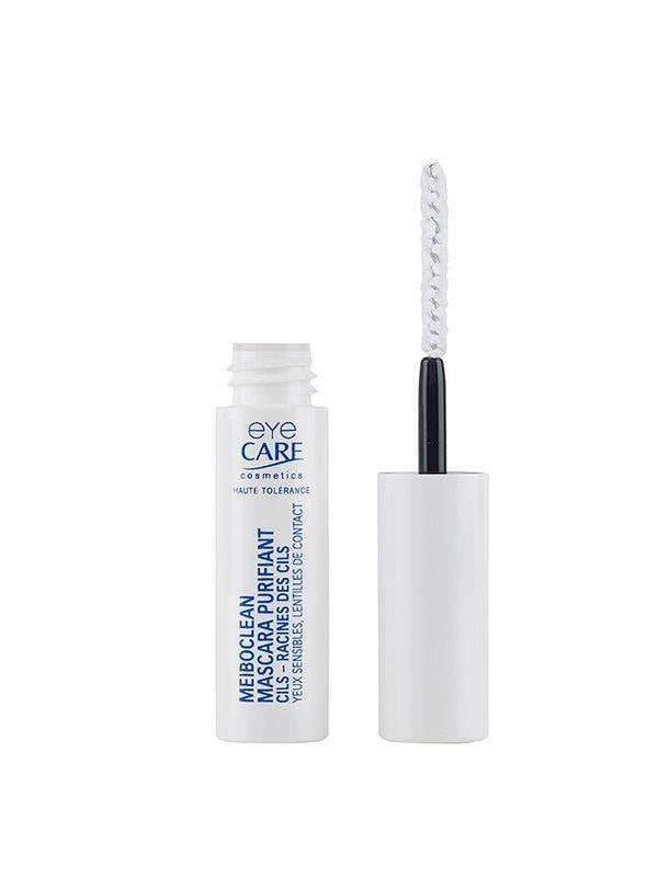Meiboclean Eye Care : mascara purifiant pour l’hygiène des cils et du bord des paupières, brosse coton douce, yeux sensibles.