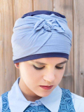 Turban Elsa bicolore en fibre de bambou — ultra-léger, hypoallergénique et anti-UV