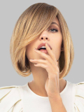 Découvrez Premium Bob — perruque mi‑longue, frange latérale et bordure frontale invisible