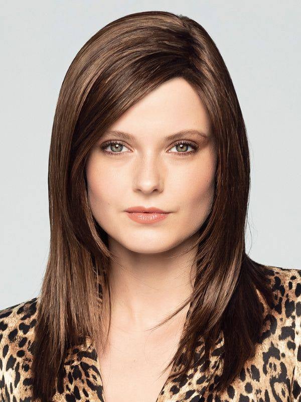 Perruque Duo Ava Lace Part Gisela Mayer : long dégradé, mèche sur le côté, mix 30% cheveux Remy et fibre thermo 120°C