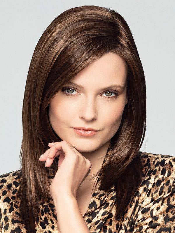 Perruque Duo Ava Lace Part Gisela Mayer : long dégradé, mèche sur le côté, mix 30% cheveux Remy et fibre thermo 120°C