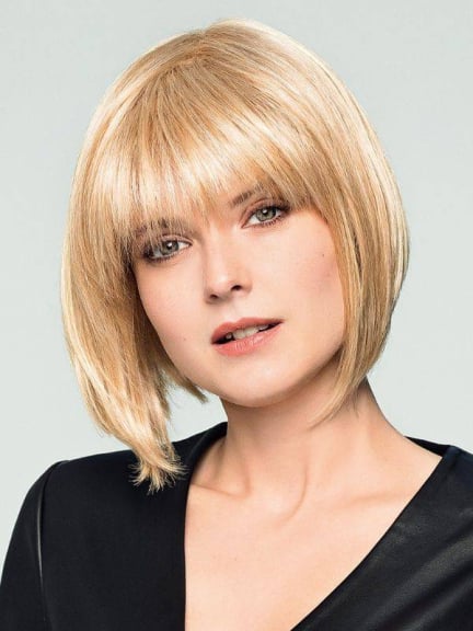 Duo Tandi : perruque mi-longue 30% cheveux naturels, frange droite — adoptez élégance et discrétion