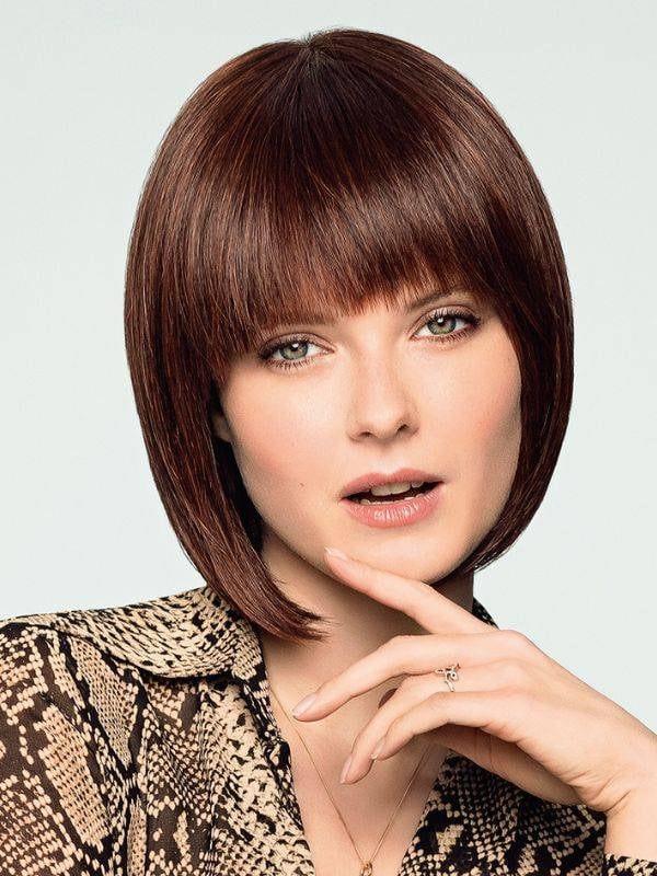 Duo Yuri Mono — Perruque carré plongeant mi‑long, frange droite, 30% cheveux naturels