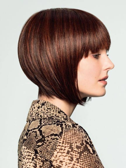 Duo Yuri Mono — Perruque carré plongeant mi‑long, frange droite, 30% cheveux naturels