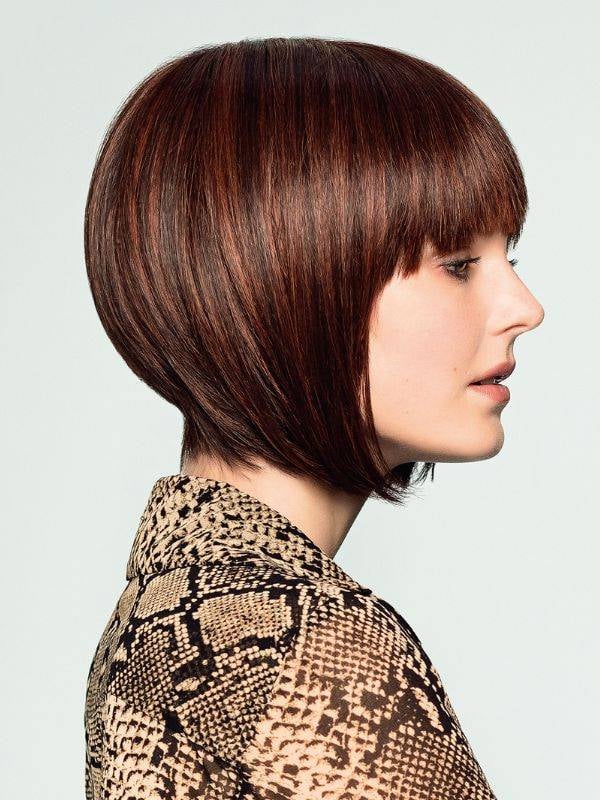 Duo Yuri Mono — Perruque carré plongeant mi‑long, frange droite, 30% cheveux naturels