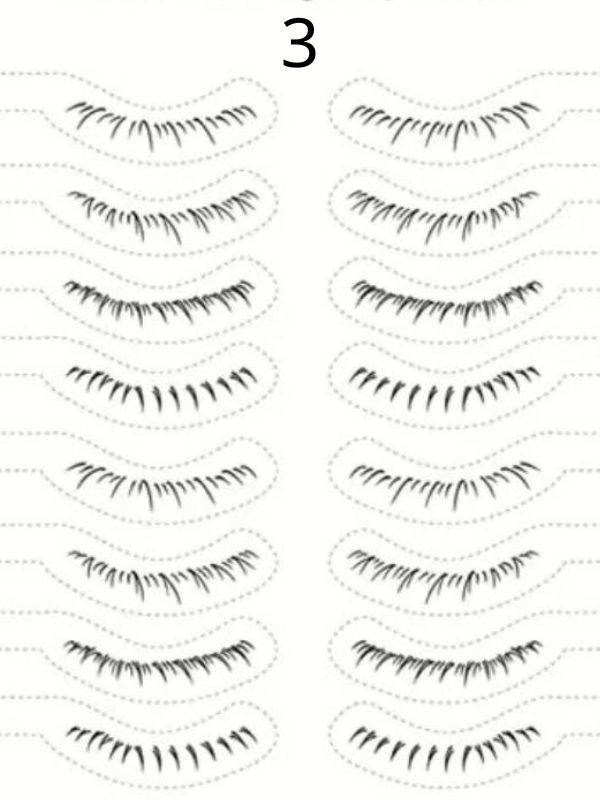Tatouages cils autocollants pour cils inférieurs : effet naturel, pose à l’eau en 3 secondes, waterproof et longue tenue.