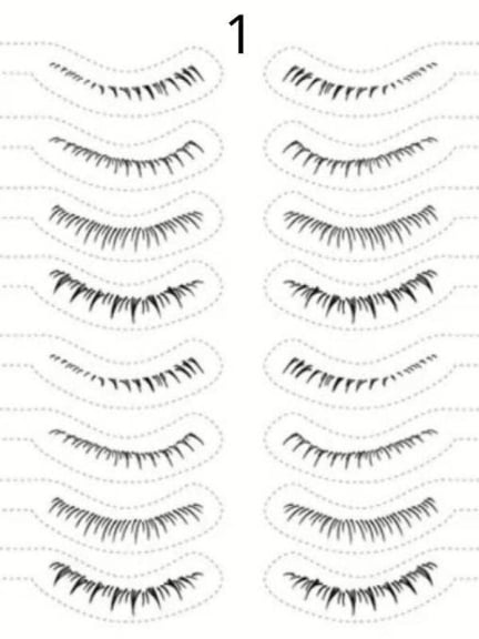 Appliquez Tatouages Cils Autocollants en 3 s — cils inférieurs naturels, waterproof