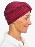 Bonnet chimio Sophia Rosette La Vedette : turban à boucle, volume naturel, viscose douce et respirante, maintien toute la journé