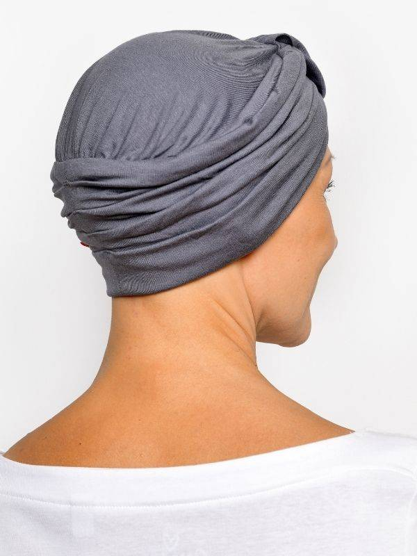 Bonnet chimio Sophia Rosette La Vedette : turban à boucle, volume naturel, viscose douce et respirante, maintien toute la journé