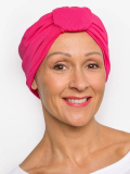 Bonnet chimio Sophia Rosette La Vedette : turban à boucle, volume naturel, viscose douce et respirante, maintien toute la journé