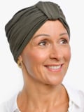 Bonnet chimio Sophia Rosette La Vedette : turban à boucle, volume naturel, viscose douce et respirante, maintien toute la journé