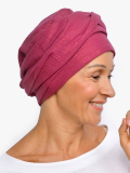 Turban chimio Hannah Rosette La Vedette en gaze de coton aérée, base préformée, confortable et facile à nouer
