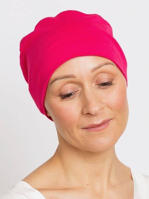 Bonnet chimio de nuit Pipa Rosette La Vedette en viscose, doux et respirant, sans coutures ni élastique