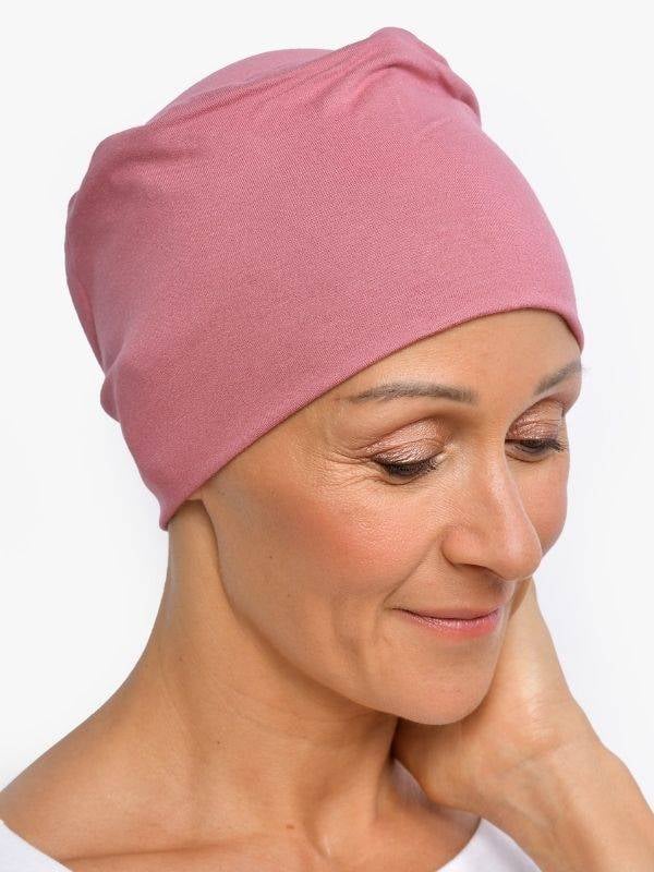 Bonnet chimio de nuit Pipa Rosette La Vedette en viscose, doux et respirant, sans coutures ni élastique