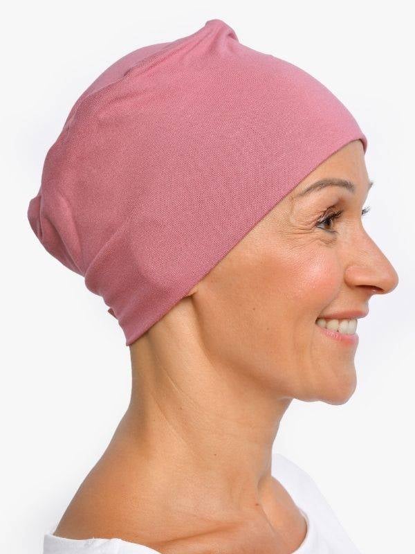 Bonnet chimio de nuit Pipa Rosette La Vedette en viscose, doux et respirant, sans coutures ni élastique