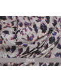 Bonnet chimio Marlene Printed Rosette La Vedette en viscose, sans couture, effet volume, doux pour cuir chevelu sensible