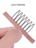 Peignes à coudre x4 pour perruque ou volumateur : dents antiglisse, fixation confortable, plusieurs couleurs assorties au bonnet