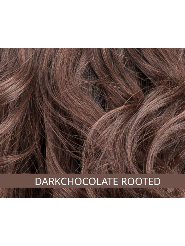 Heaven Mono Part - perruque longue bouclée, fibre résistante jusqu'à 130°C