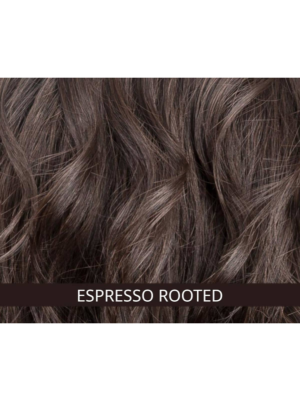 Heaven Mono Part - perruque longue bouclée, fibre résistante jusqu'à 130°C