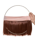Couronne de cheveux coupe carré 2-en-1 : nuque synthétique thermorésistante, bandeau réglable pour turban, foulard ou bonnet