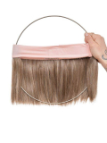 Couronne de cheveux coupe carré 2-en-1 : nuque synthétique thermorésistante, bandeau réglable pour turban, foulard ou bonnet