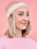 Couronne de cheveux coupe carré 2-en-1 : nuque synthétique thermorésistante, bandeau réglable pour turban, foulard ou bonnet