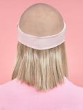 Couronne de cheveux coupe carré 2-en-1 : nuque synthétique thermorésistante, bandeau réglable pour turban, foulard ou bonnet