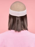 Couronne de cheveux coupe carré 2-en-1 : nuque synthétique thermorésistante, bandeau réglable pour turban, foulard ou bonnet