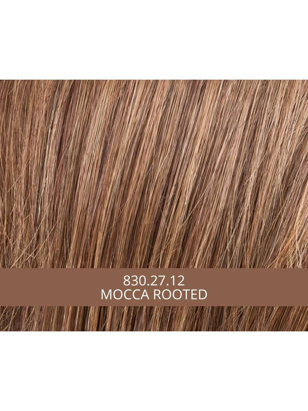Perruque Amaze Mono Part Ellen Wille : coupe courte asymétrique, frange longue, Prime Hair coiffable 160°C, effet rooted naturel