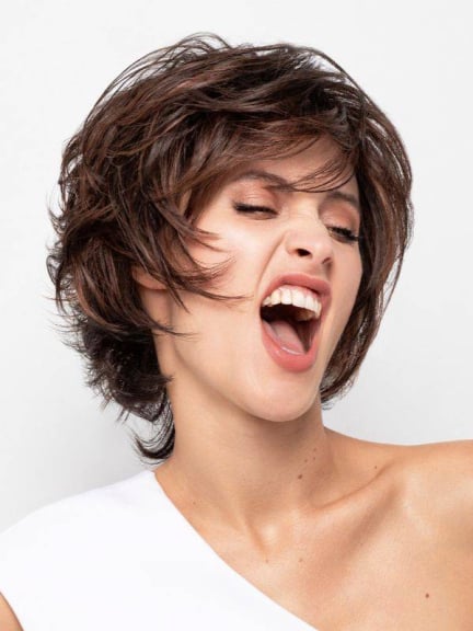 Sun Easy — perruque courte coiffé/décoiffé, volume naturel | Gisela Mayer